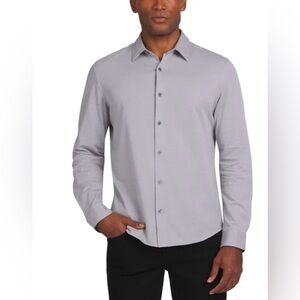 DKNY Men's Knit Button-Up Shirt, Size M